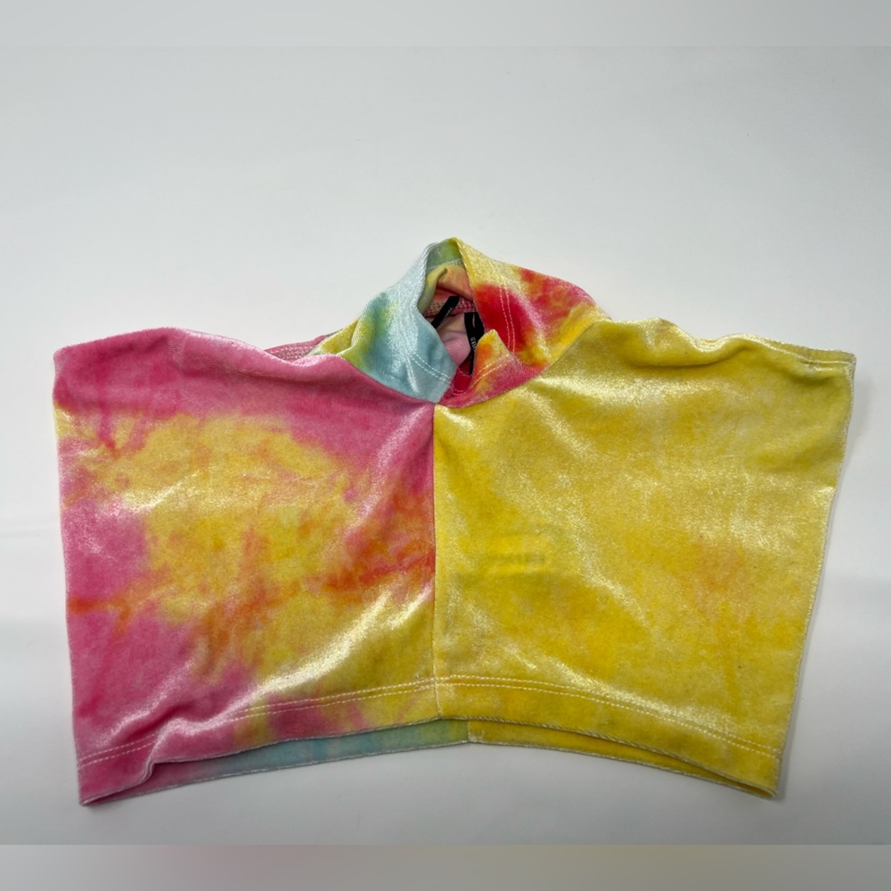 Tie Dye Crop Top Color Cropped Shirt Y2K Baby Tee Dyed Shirt Neon Bright Island - Picture 6 of 17